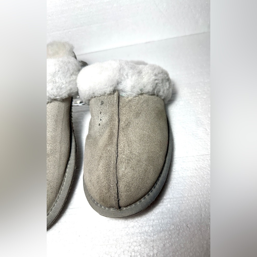 Quince Women's Cozy Grey Shearling Slippers - Picture 8 of 17
